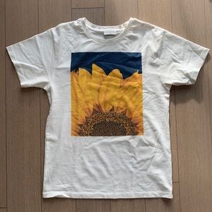 SANDRO Sunflower T-Shirt with Beading Detail